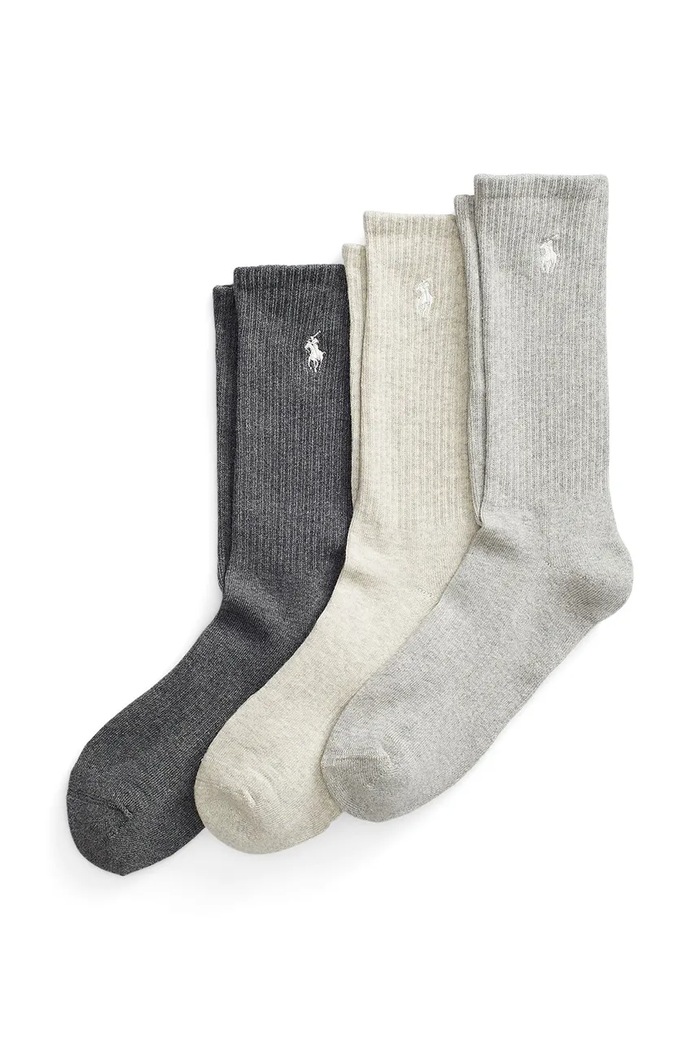 Polo Ralph Lauren skarpety męskie 3-pack szary 449875584