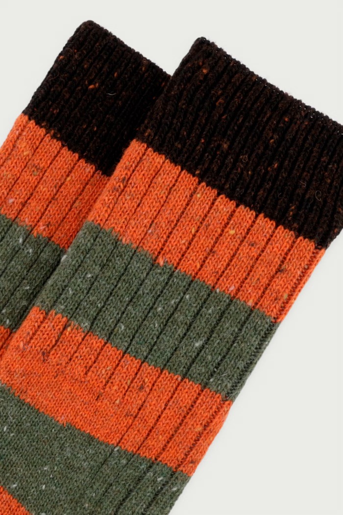 Barbour Skarpety męskie z wełną pomarańczowy MSO0170