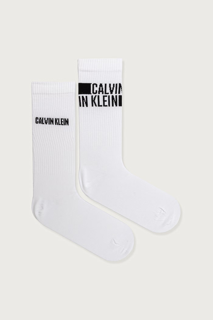 Calvin Klein Skarpety damskie z bawełną 2-pack biały 701241734