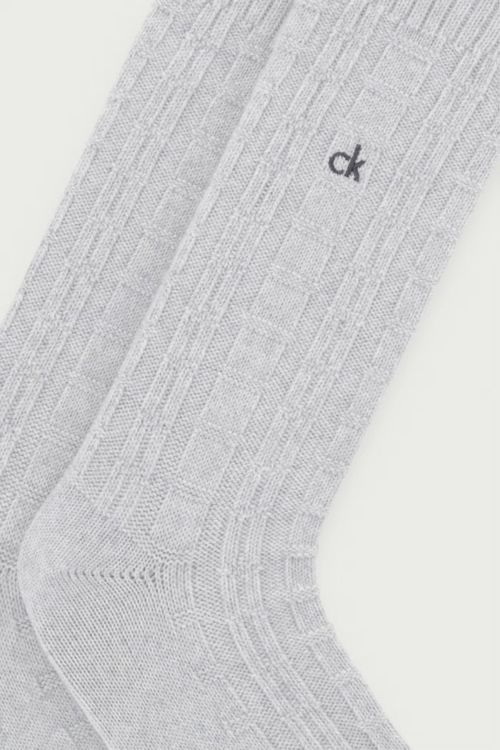 Calvin Klein Skarpety męskie z wełną 701241455 szary AW26