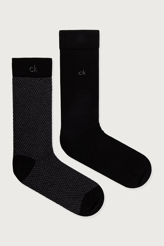 Calvin Klein Ponožky pánské s bavlnou 2-pack černá 701241442