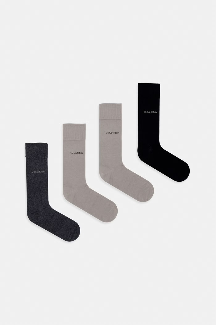 Calvin Klein Skarpety męskie z bawełną 4-pack beżowy 701241259