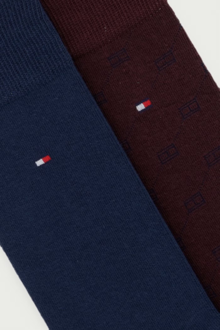 Tommy Hilfiger skarpety męskie z bawełną 2-pack 701241991 bordowy AW26
