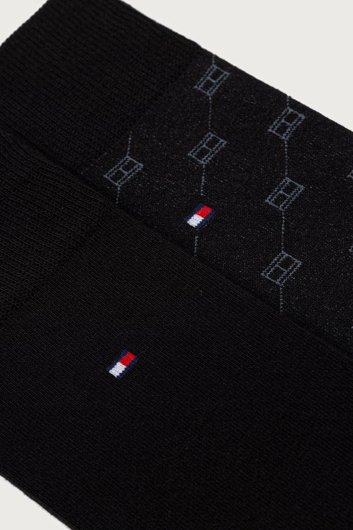 Tommy Hilfiger skarpety męskie z bawełną 2-pack 701241991 czarny AW26