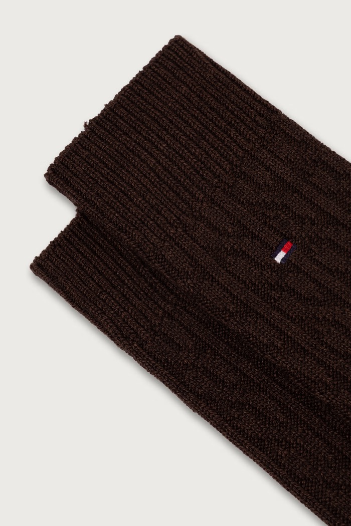Tommy Hilfiger Skarpety męskie z dodatkiem wełny 701241830 brązowy AW26