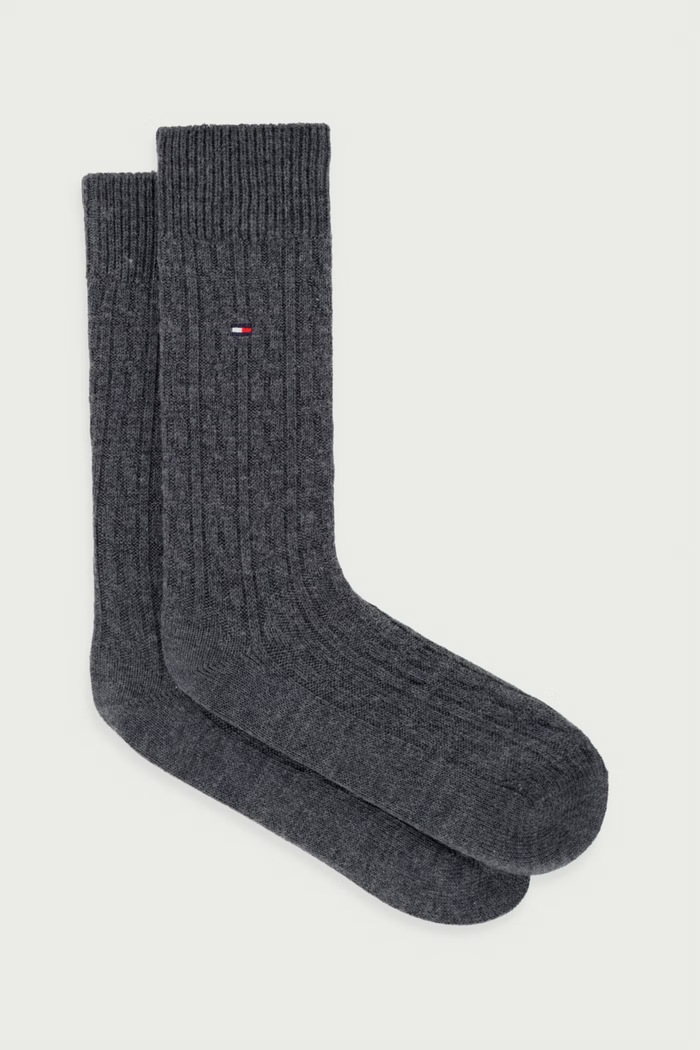 Tommy Hilfiger Skarpety męskie z dodatkiem wełny szary 701241830