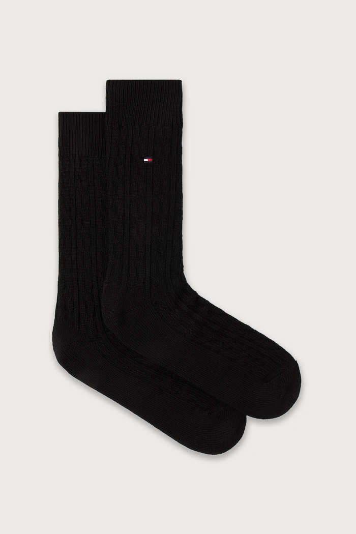 Tommy Hilfiger Skarpety męskie z dodatkiem wełny czarny 701241830