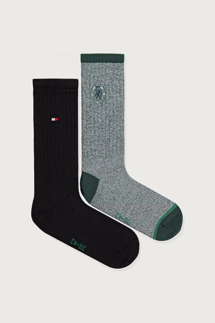 Tommy Hilfiger ponožky pánske 2-pak zelená 701241826