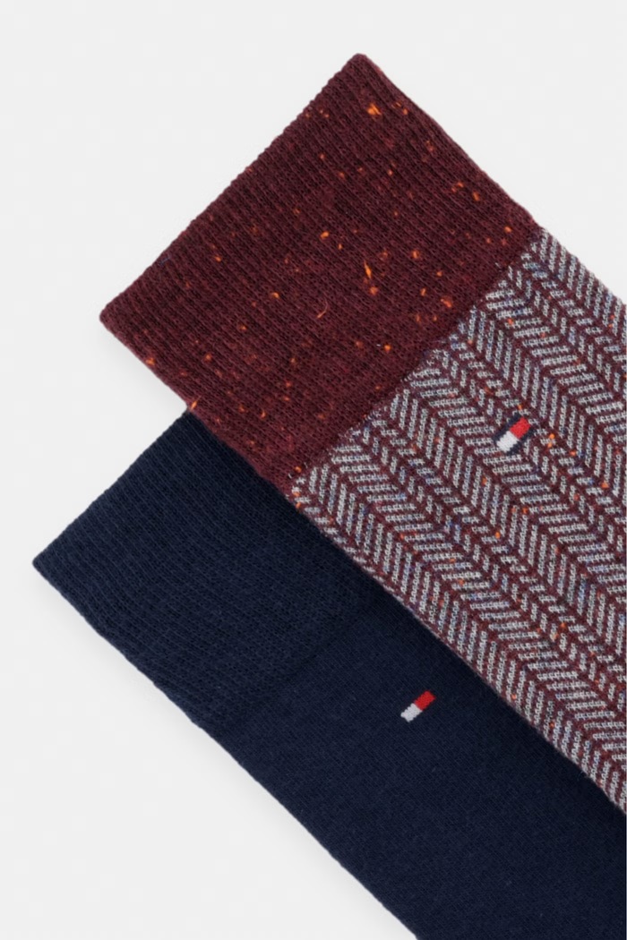 Tommy Hilfiger skarpety męskie 2-pack 701241824 bordowy AW26
