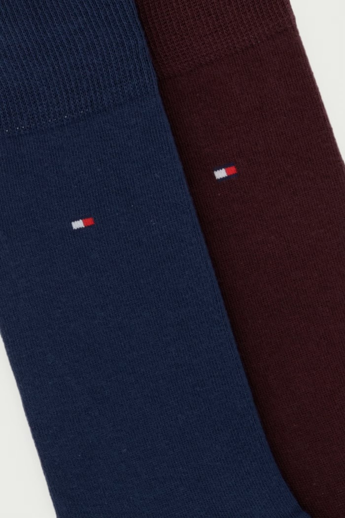 Tommy Hilfiger skarpety męskie z bawełną 2-pack 371111151 bordowy AW26