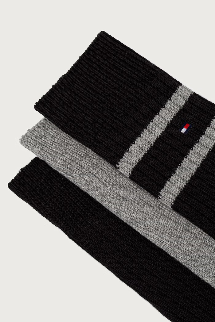 Tommy Hilfiger Skarpety męskie 3-pack 701241160 czarny AW26