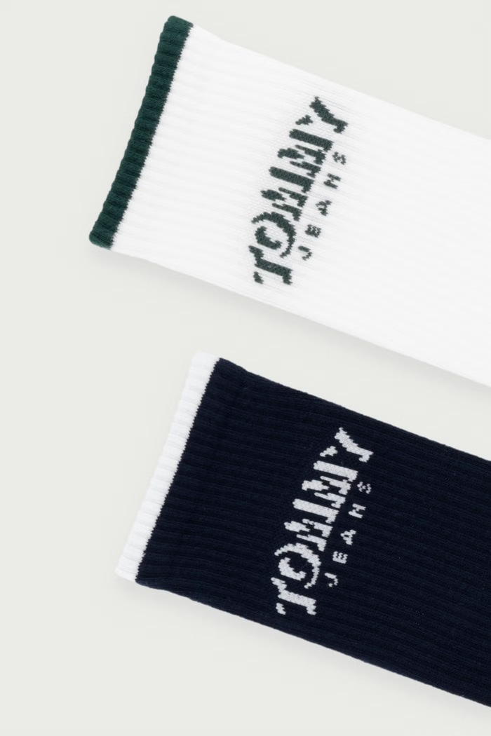 Tommy Hilfiger skarpety męskie z bawełną 2-pack 701242194 granatowy AW26