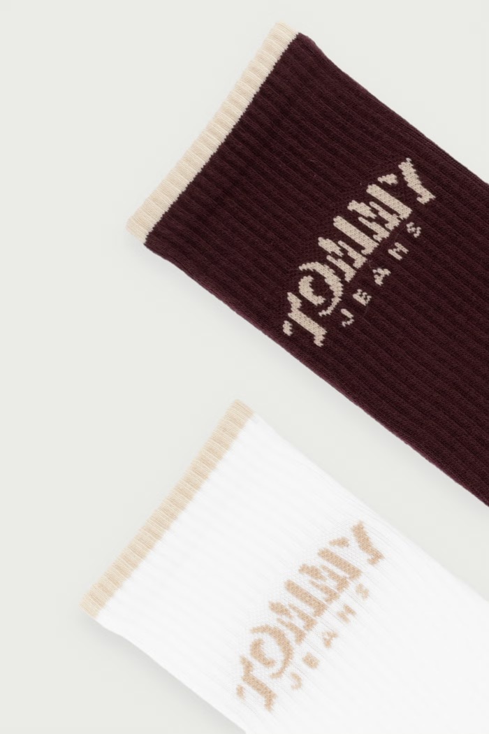 Tommy Hilfiger skarpety męskie z bawełną 2-pack 701242194 bordowy AW26