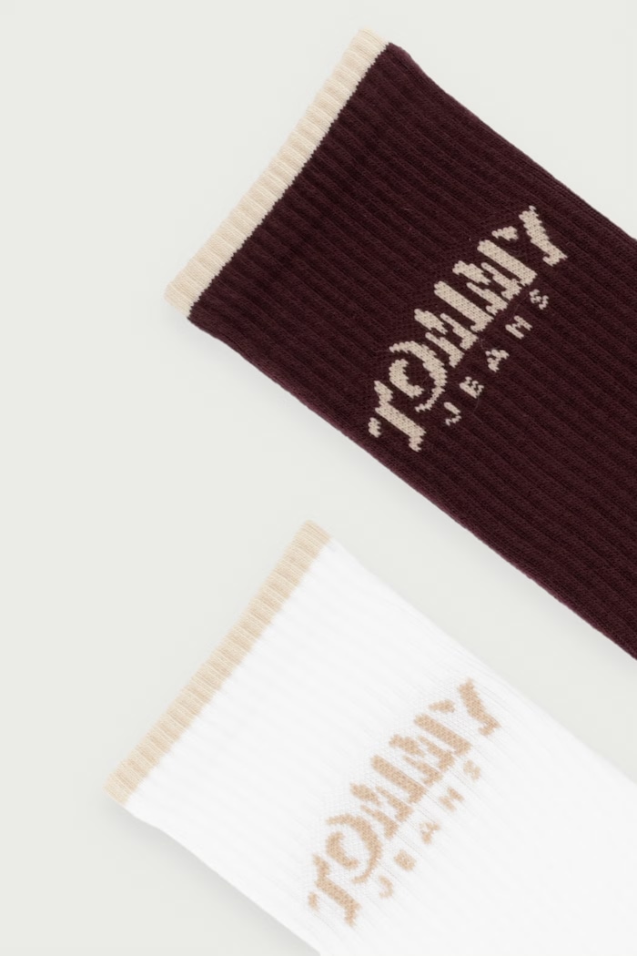 Tommy Hilfiger skarpety męskie z bawełną 2-pack 701242194 bordowy AW26