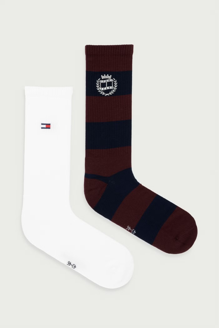 Tommy Hilfiger skarpety męskie 2-pack bordowy 701241825