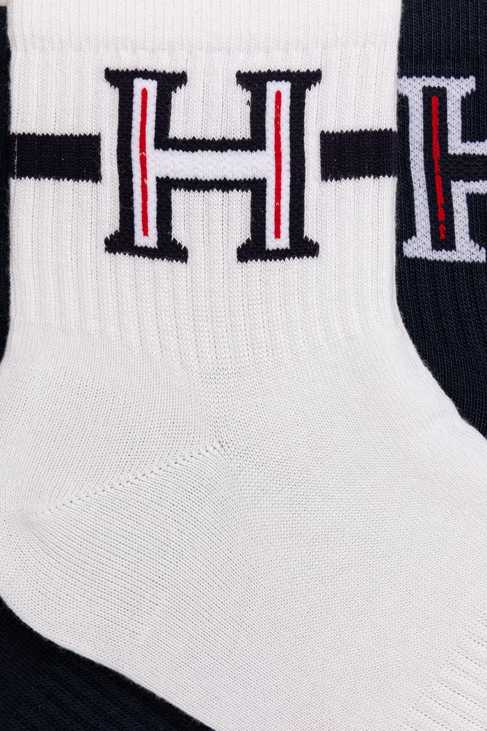 Tommy Hilfiger Skarpety męskie z bawełną 4-pack 701244106 granatowy AW26