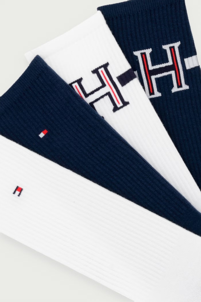 Tommy Hilfiger Skarpety męskie z bawełną 4-pack 701244105 granatowy AW26