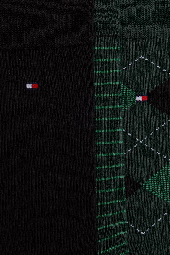 Tommy Hilfiger Skarpety męskie z bawełną 4-pack 701244101 zielony AW26