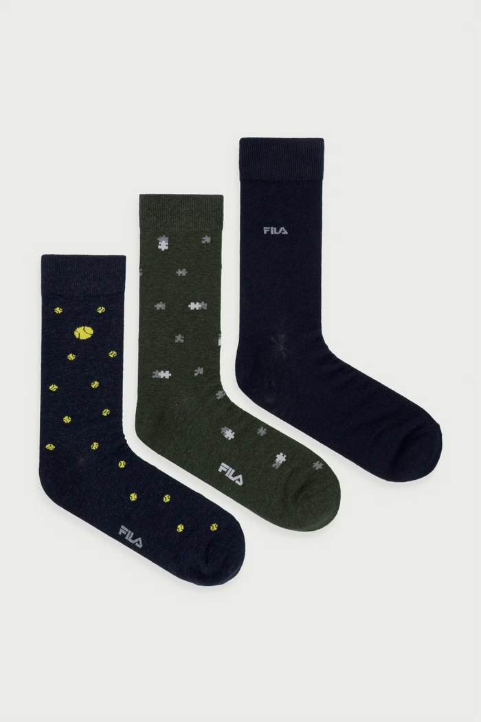 Fila Skarpety męskie bawełniane 3-pack granatowy F5531CD