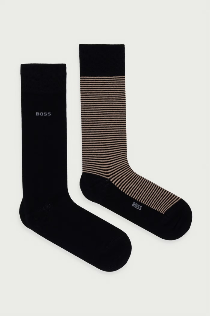 BOSS κάλτσες Ανδρικές 2PRS Stripe VIBamboo 2-pack μαύρο 50564459