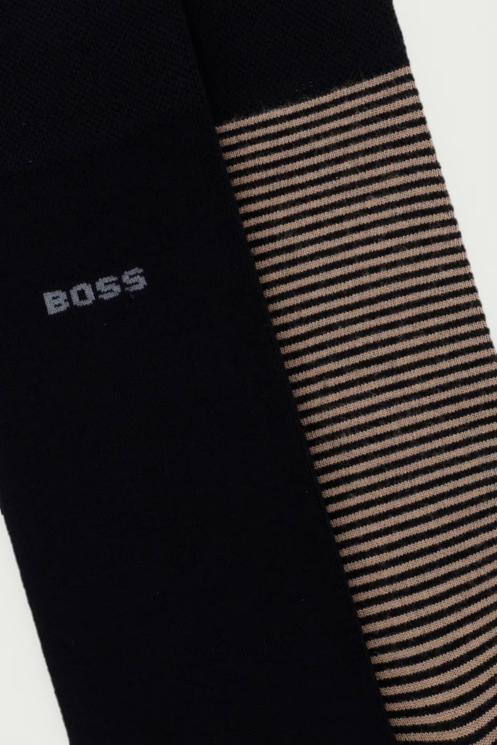 BOSS κάλτσες Ανδρικές 2PRS Stripe VIBamboo 2-pack 50564459 μαύρο AW26