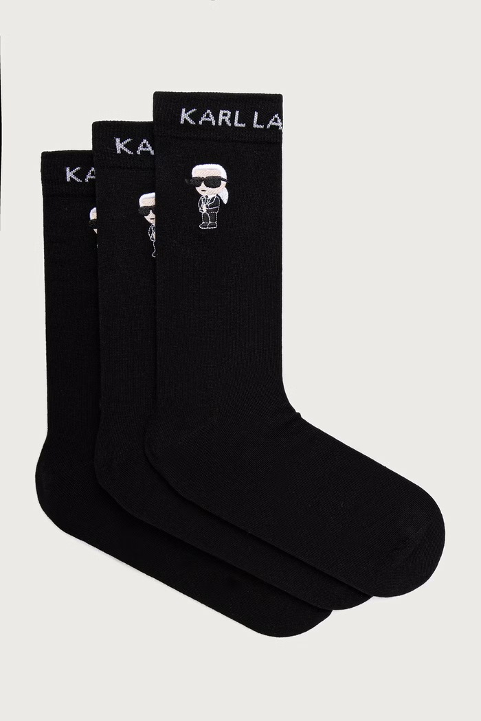 Karl Lagerfeld skarpety damskie 3-pack czarny A4M47045