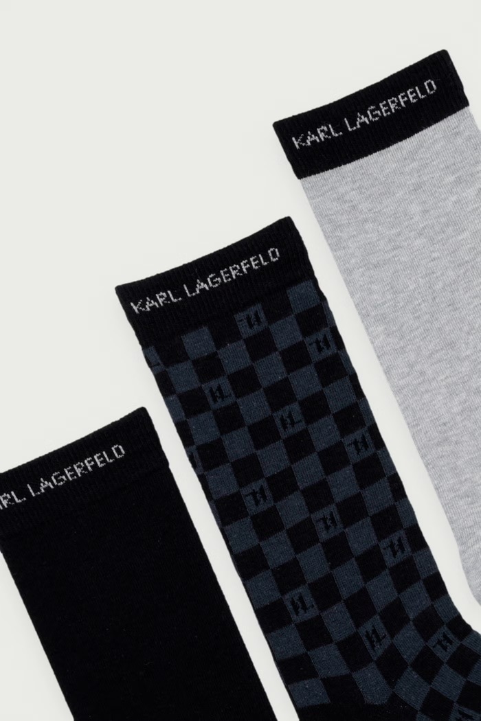 Karl Lagerfeld Čarape za muškarce 3-pack B4M47027 crna AW26