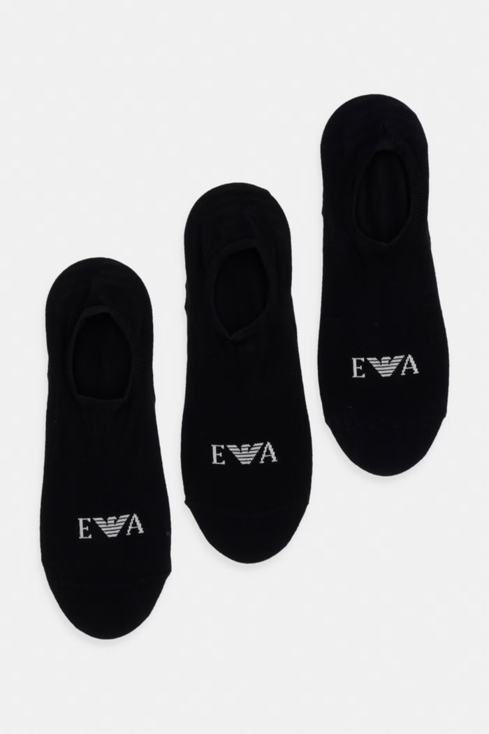 Emporio Armani Underwear skarpety stopki męskie 3-pack czarny EM000548.AF26377