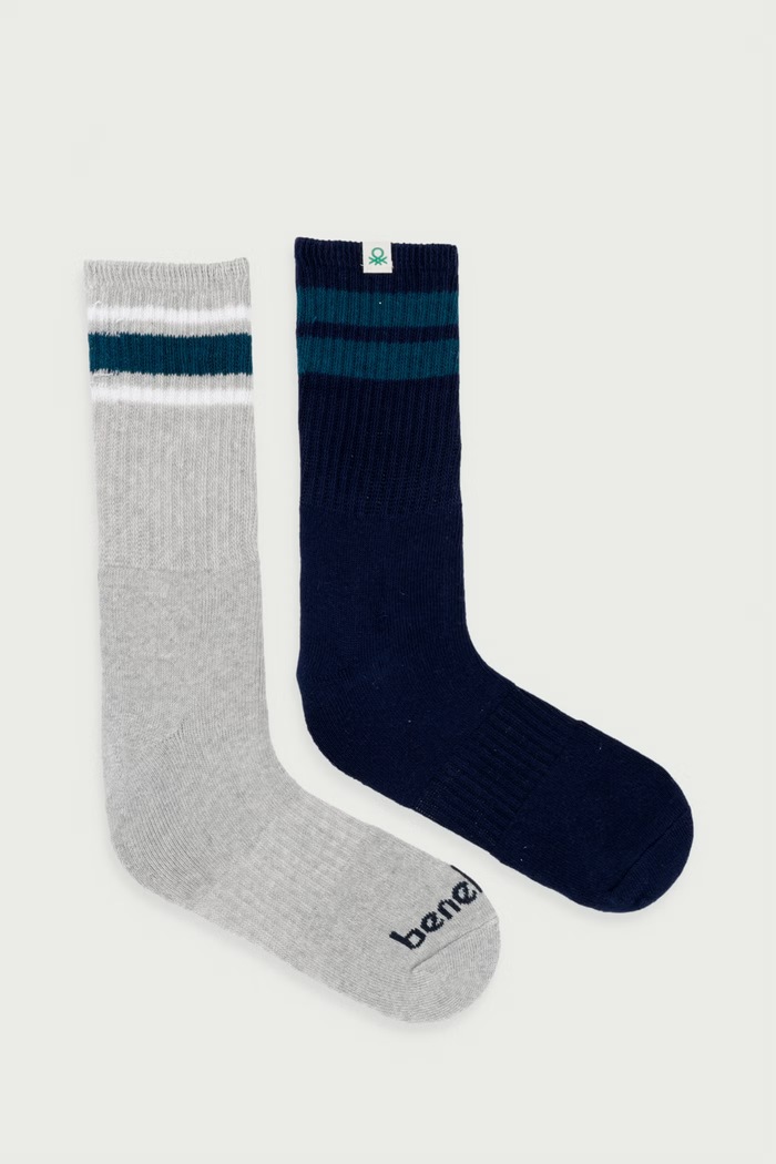 United Colors of Benetton Skarpety męskie 2-pack granatowy 6GB9V700L