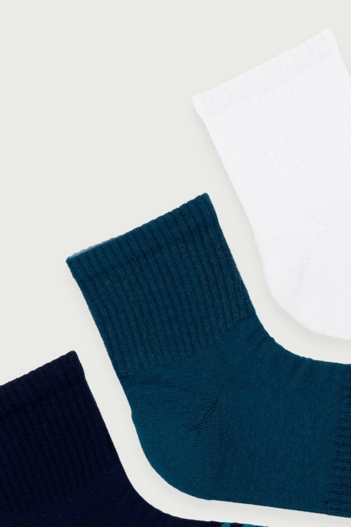 United Colors of Benetton Skarpety męskie z bawełną 3-pack 6GB9V700S czarny AW26