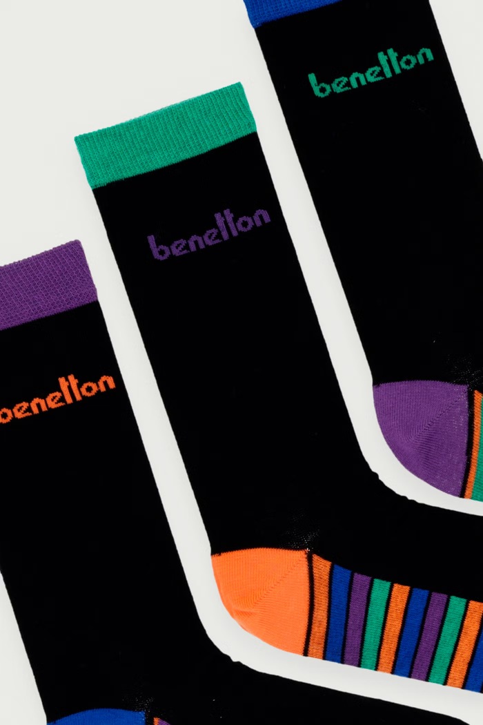United Colors of Benetton Ponožky pánske 3-pak 6GB9V700V čierna AW26