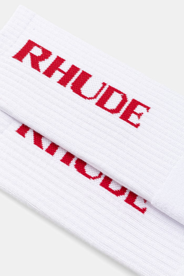 RHUDE șosete pentru bărbați RHPF26SO04884 alb AW26