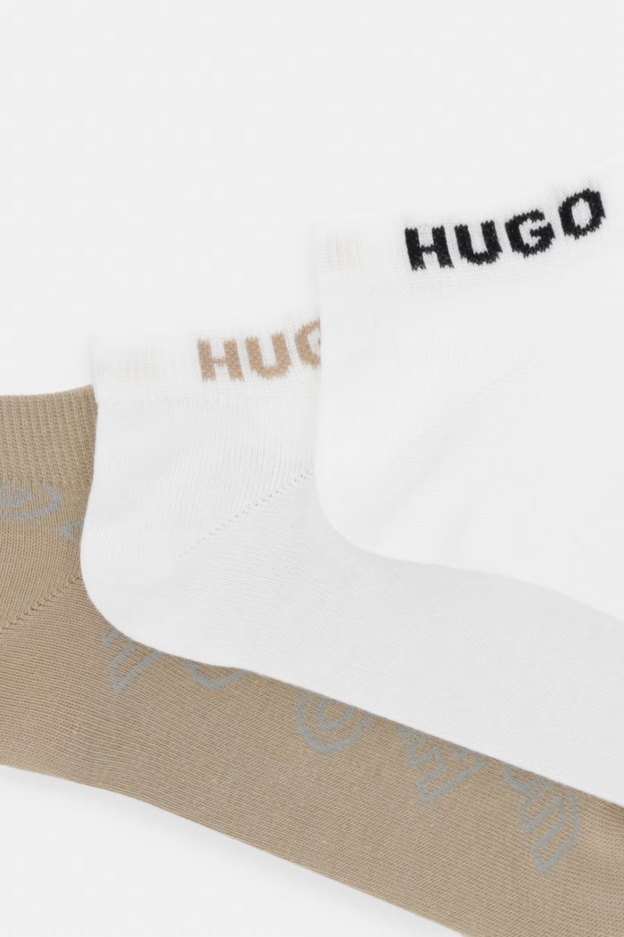HUGO skarpety męskie 3P AS LOGO AOP C 3-pack 50564868 beżowy AW26