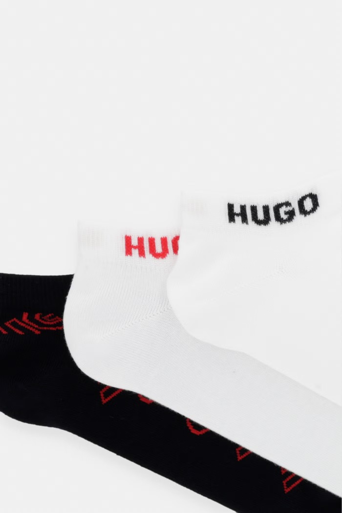 HUGO skarpety męskie 3P AS LOGO AOP C 3-pack 50564868 czarny AW26