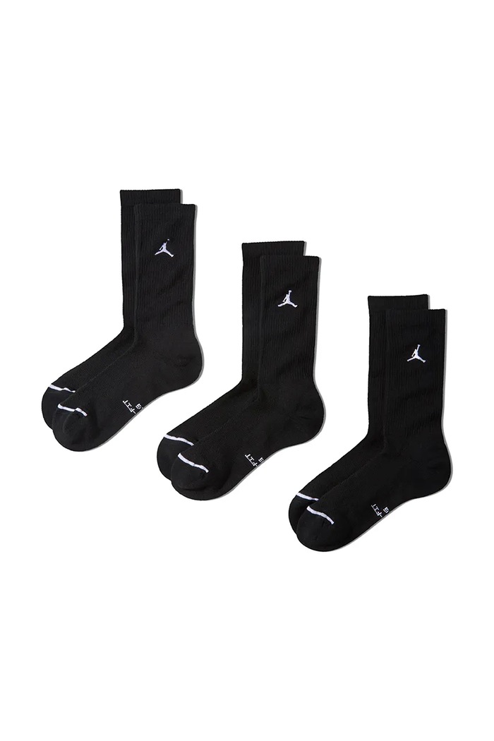 Jordan Skarpety sportowe z bawełną 3-pack czarny IR6319.010