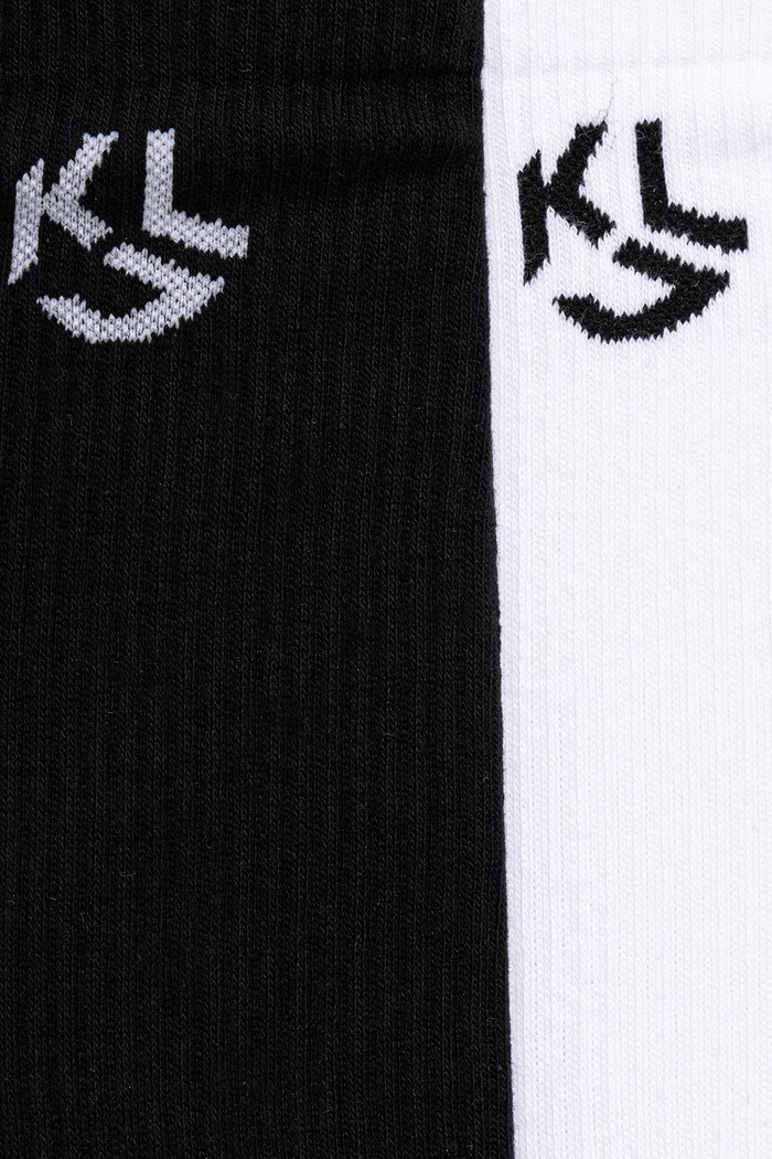 Karl Lagerfeld Jeans κάλτσες με βαμβάκι 2-pack B3W47032 μαύρο AW26
