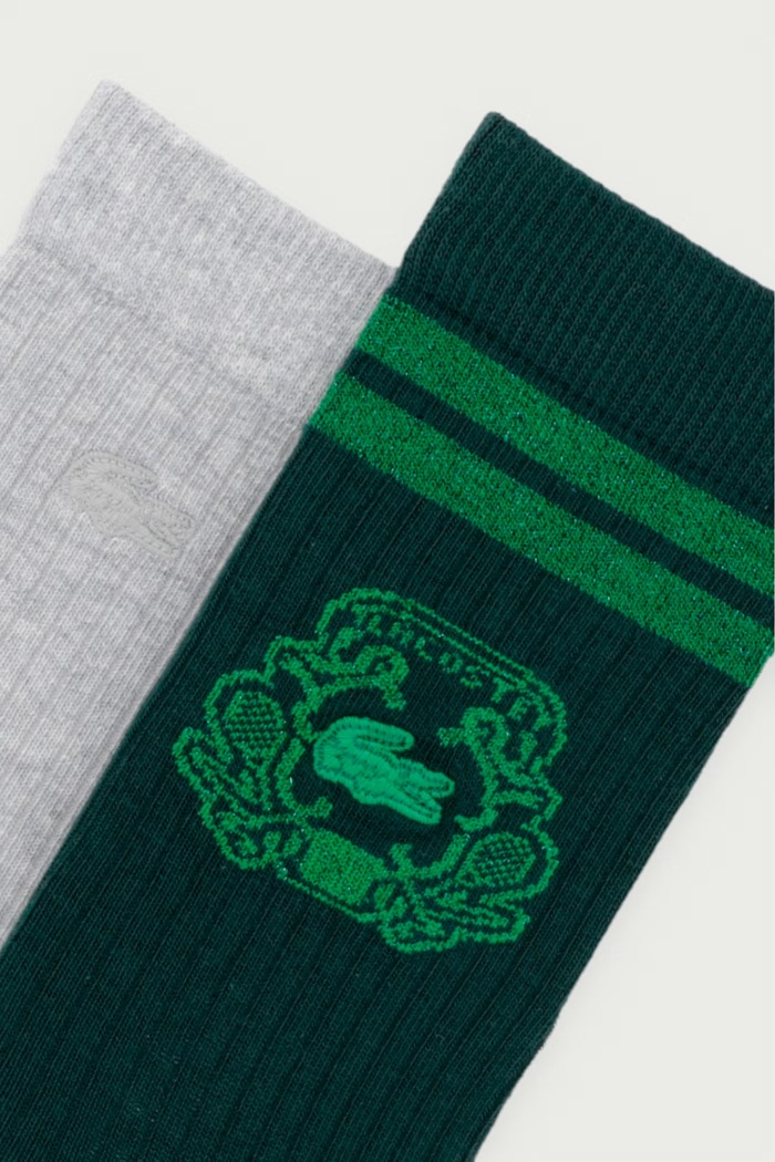 Lacoste Skarpety z bawełną 2-pack RA0405 zielony AW26