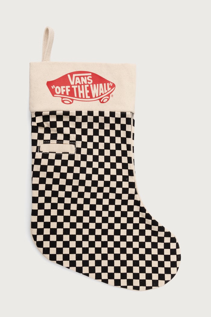 Vans Dekoracja świąteczna z materiału tekstylnego Checkerboard Stocking czarny VN000RME7051