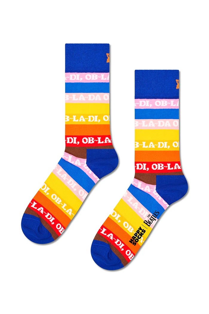 Ponožky s bavlnou x BEATLES 6-pack Happy Socks vícebarevná P006630