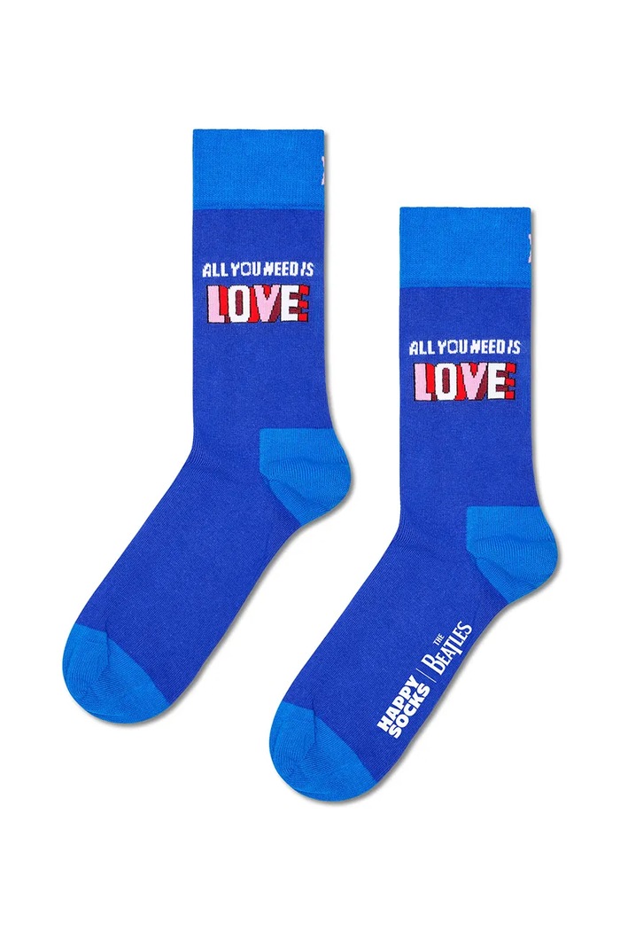 Happy Socks Skarpety z bawełną x BEATLES niebieski P005803