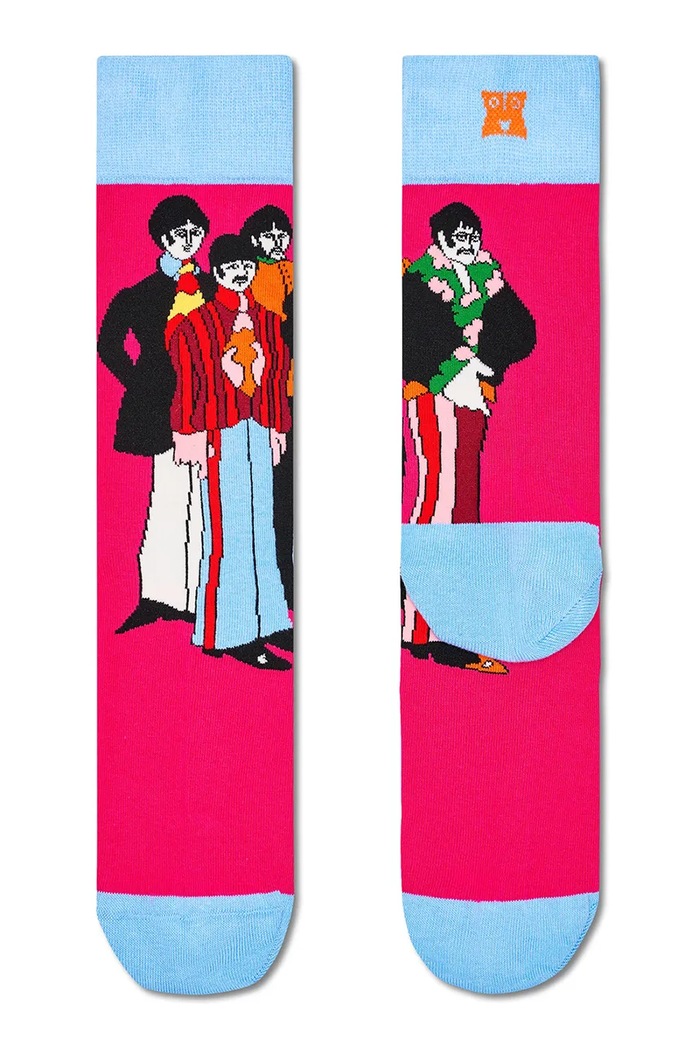 Happy Socks Skarpety z bawełną x BEATLES P005806 różowy AW26