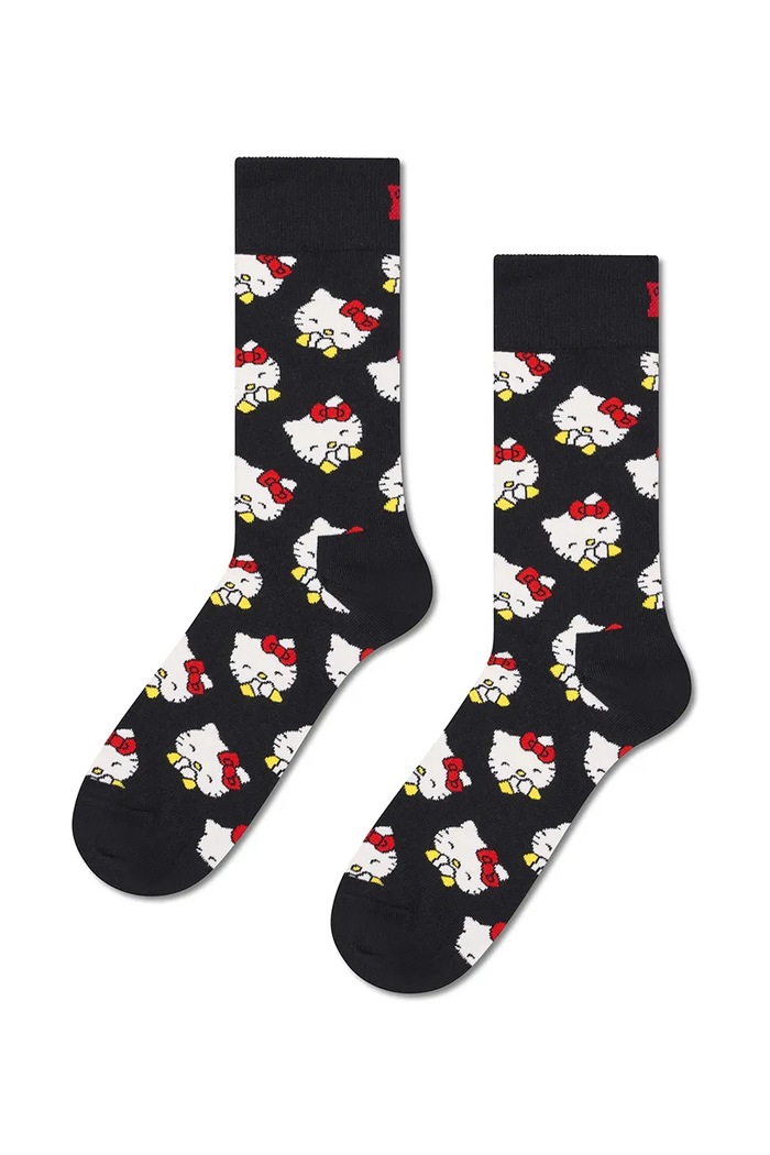 Happy Socks Skarpety z bawełną x HELLO KITTY 3-pack P006540 multicolor AW26