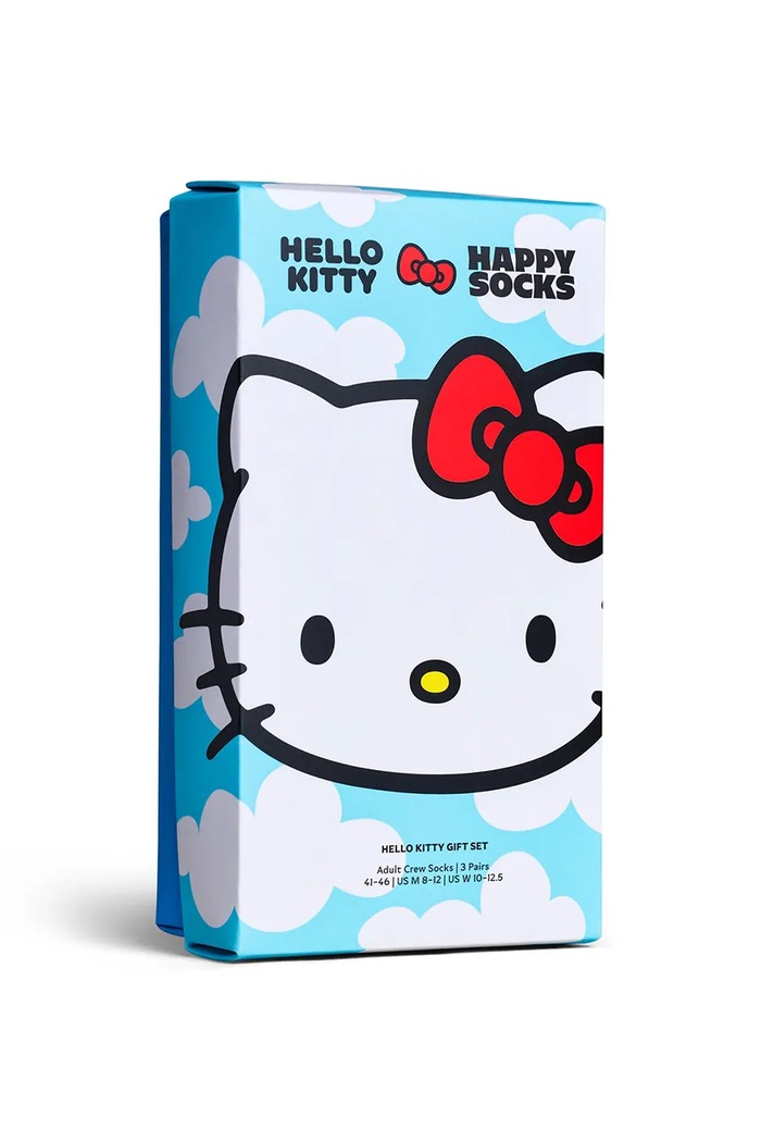 Skarpety z bawełną x HELLO KITTY 3-pack Happy Socks multicolor P006540