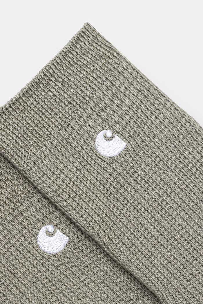 Carhartt WIP Madison Pack skarpety z bawełną 2-pack I036750 zielony AW26