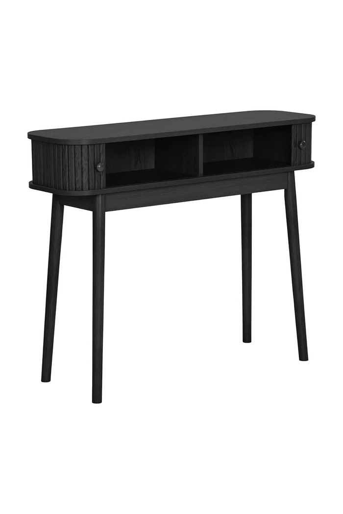 Salon i sypialnia House Nordic Stolik konsolowy z drewna sosnowego Nikko 2303050 czarny