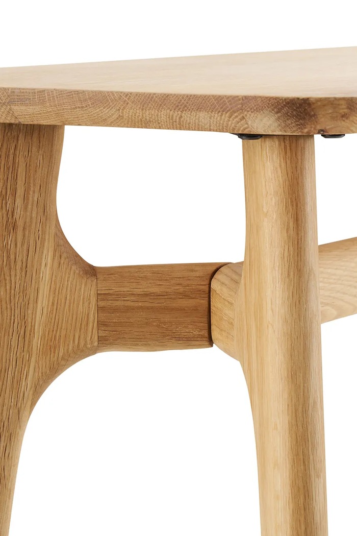 House Nordic Stolik konsolowy z drewna dębowego Rennes 2301089 beżowy AW26