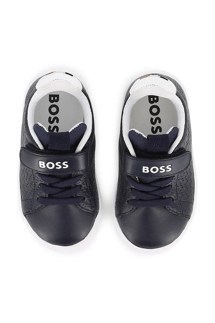 Superge otroške usnjene BOSS J53540.28.30 mornarsko modra
