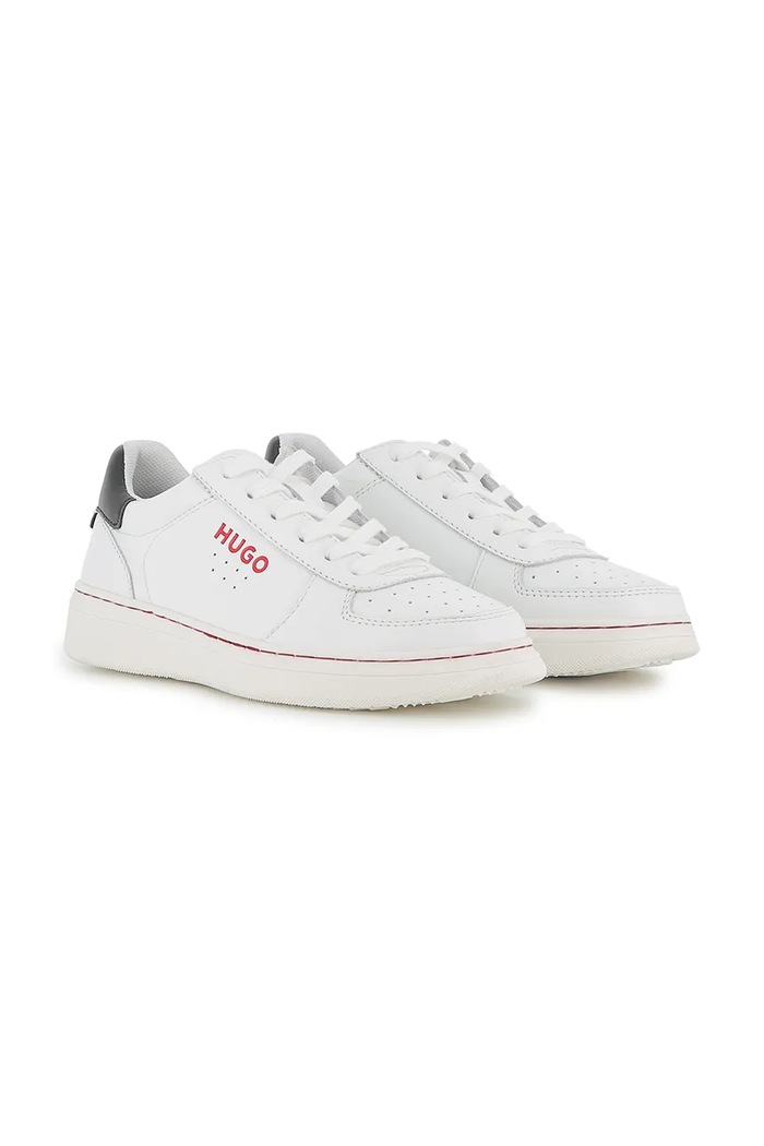 HUGO Sneakers detské kožené G01291.36.38 biela AW26