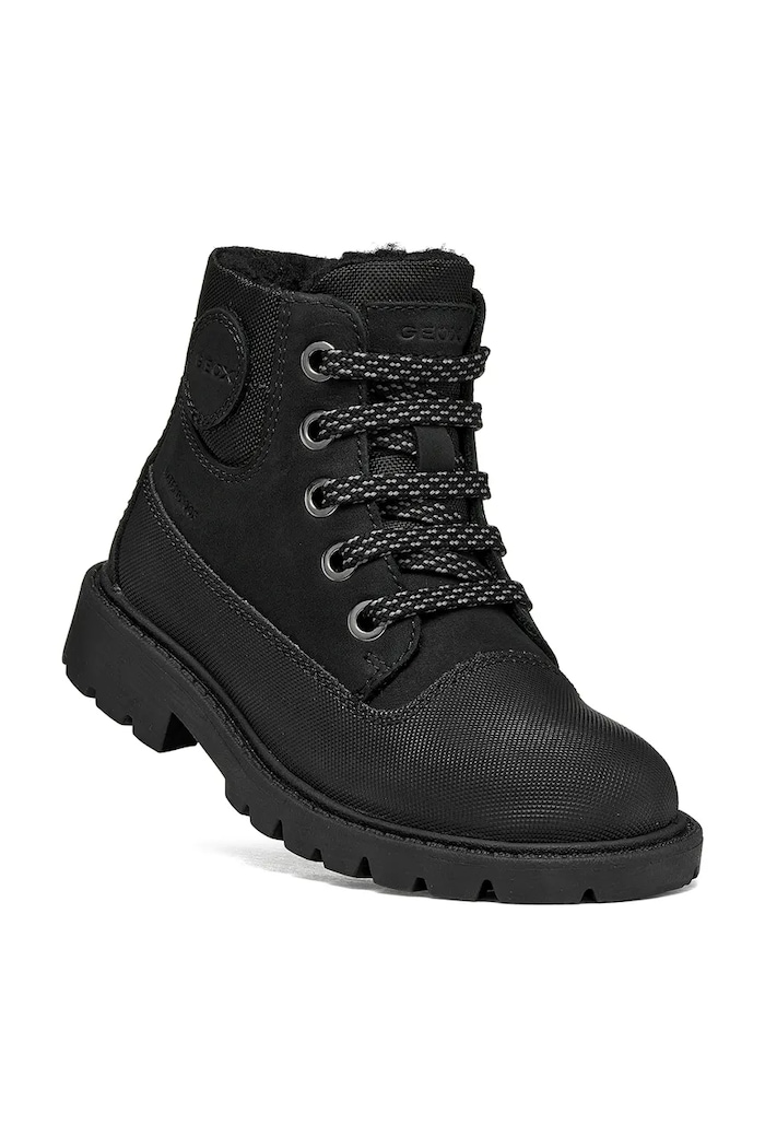 Geox Туристически обувки за деца от кожа SHAYLAX J66HDB.032FU.36.39.9BY2 черен AW26