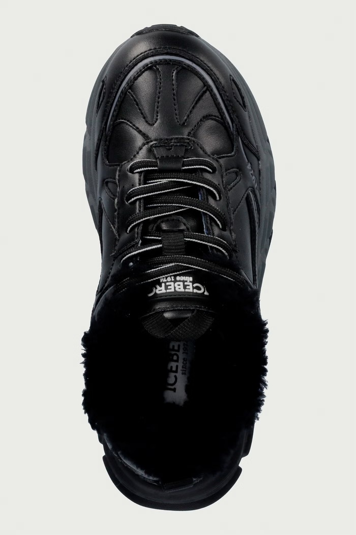 ICB ONE sneakersy damskie skórzane Iceberg ID213718 czarny